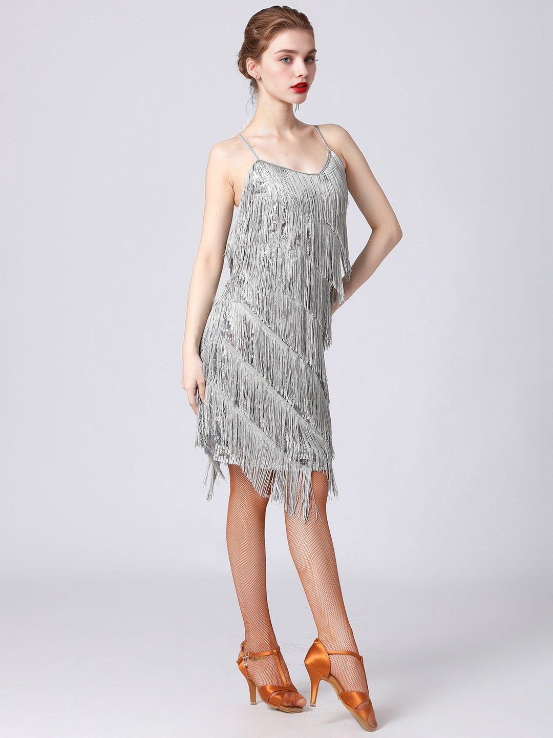 1920s Charleston Layered Tassel Straps Dress: wher