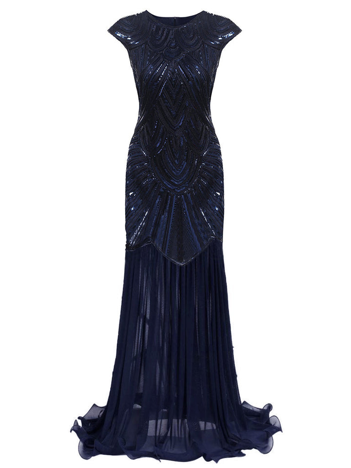 1920s Embroidery Sequin Maxi Dress: timeless style reimagined