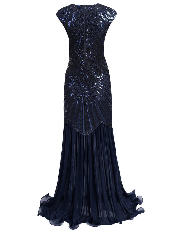 1920s Embroidery Sequin Maxi Dress: timeless style reimagined