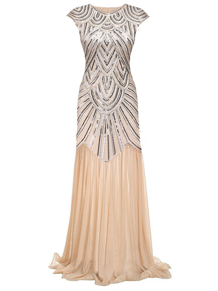 1920s Embroidery Sequin Maxi Dress: timeless style reimagined