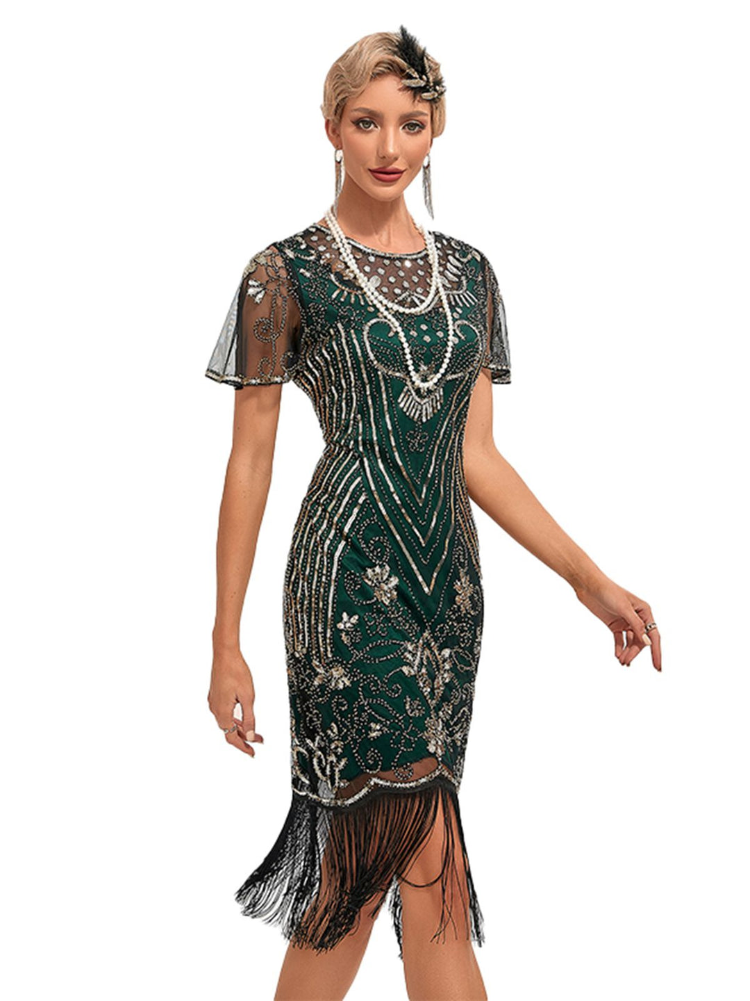 1920s Fringed 3D Beaded Dress: where 1920s romance meets her modern spirit