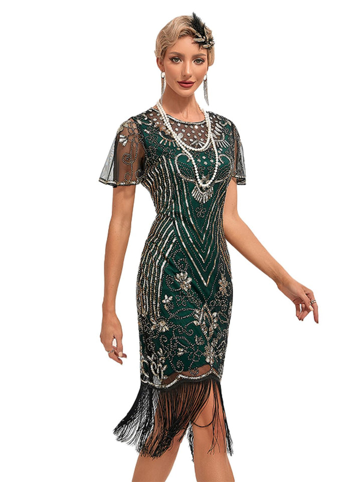 1920s Fringed 3D Beaded Dress: where 1920s romance meets her modern spirit