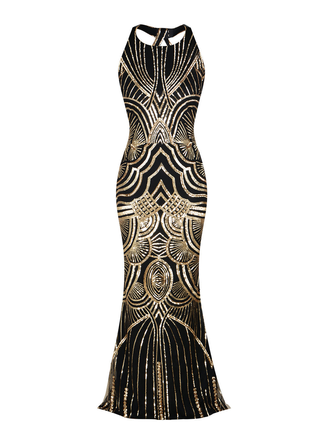 1920s Sequin Backless Formal Dress, classic vintage style elegant retro fashion