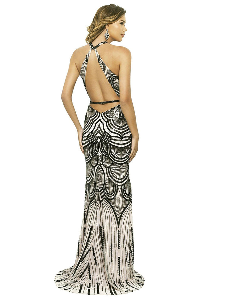 1920s Sequin Backless Formal Dress: timeless style reimagined