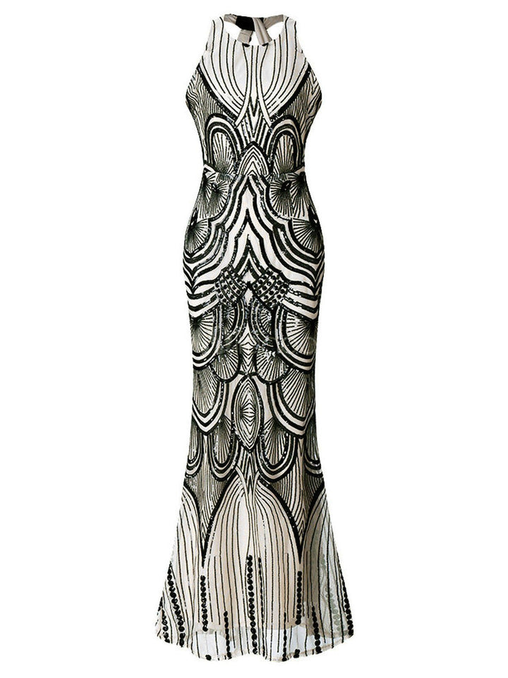 1920s Sequin Backless Formal Dress — vintage elegance for the modern woman