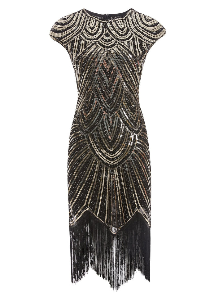 1920s Sequin Beaded Fringed Dress — vintage elegance for the modern woman