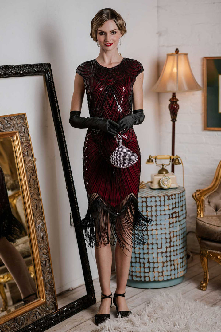 1920s Sequin Beaded Fringed Dress — vintage elegance for the modern woman