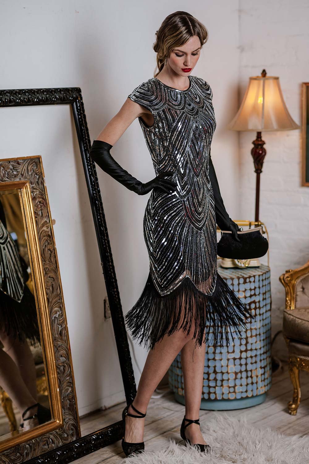 1920s Sequin Beaded Fringed Dress — vintage elegance for the modern woman