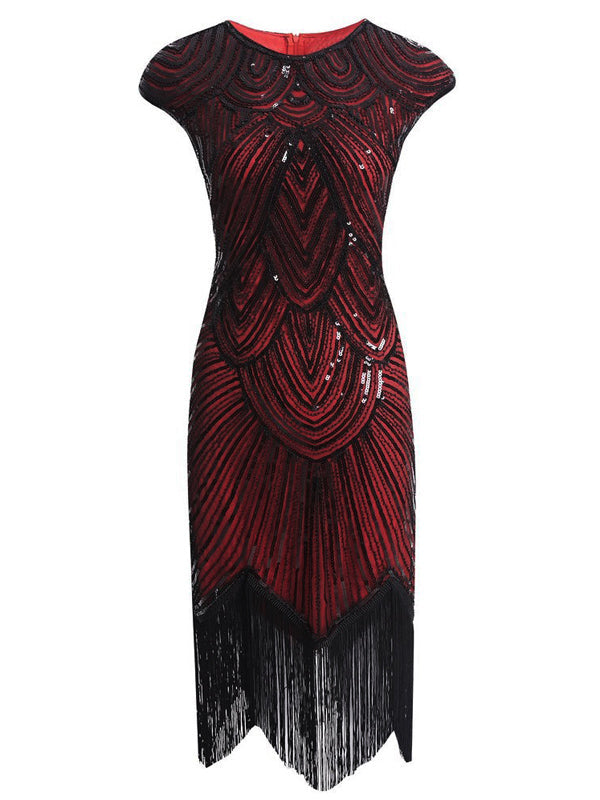 1920s Sequin Beaded Fringed Dress: timeless style reimagined