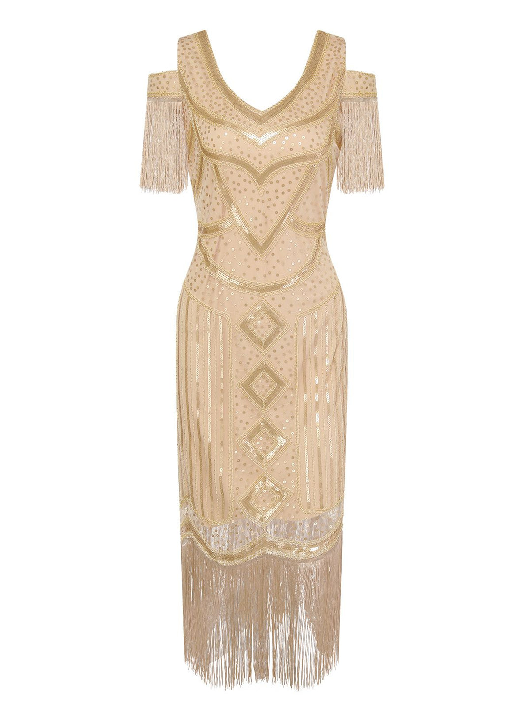 1920s Sequin Beaded Tassel Gastby Dress, vintage dress, retro fashion, Gatsby party, flapper style - perfect for women who love vintage and retro fashion