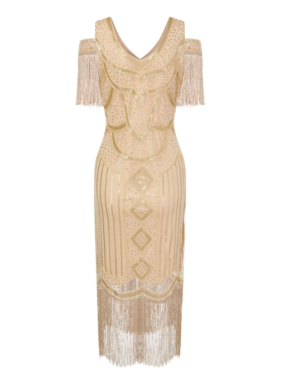 1920s Sequin Beaded Tassel Gastby Dress, vintage dress, retro fashion, Gatsby party, flapper style - perfect for women who love vintage and retro fashion