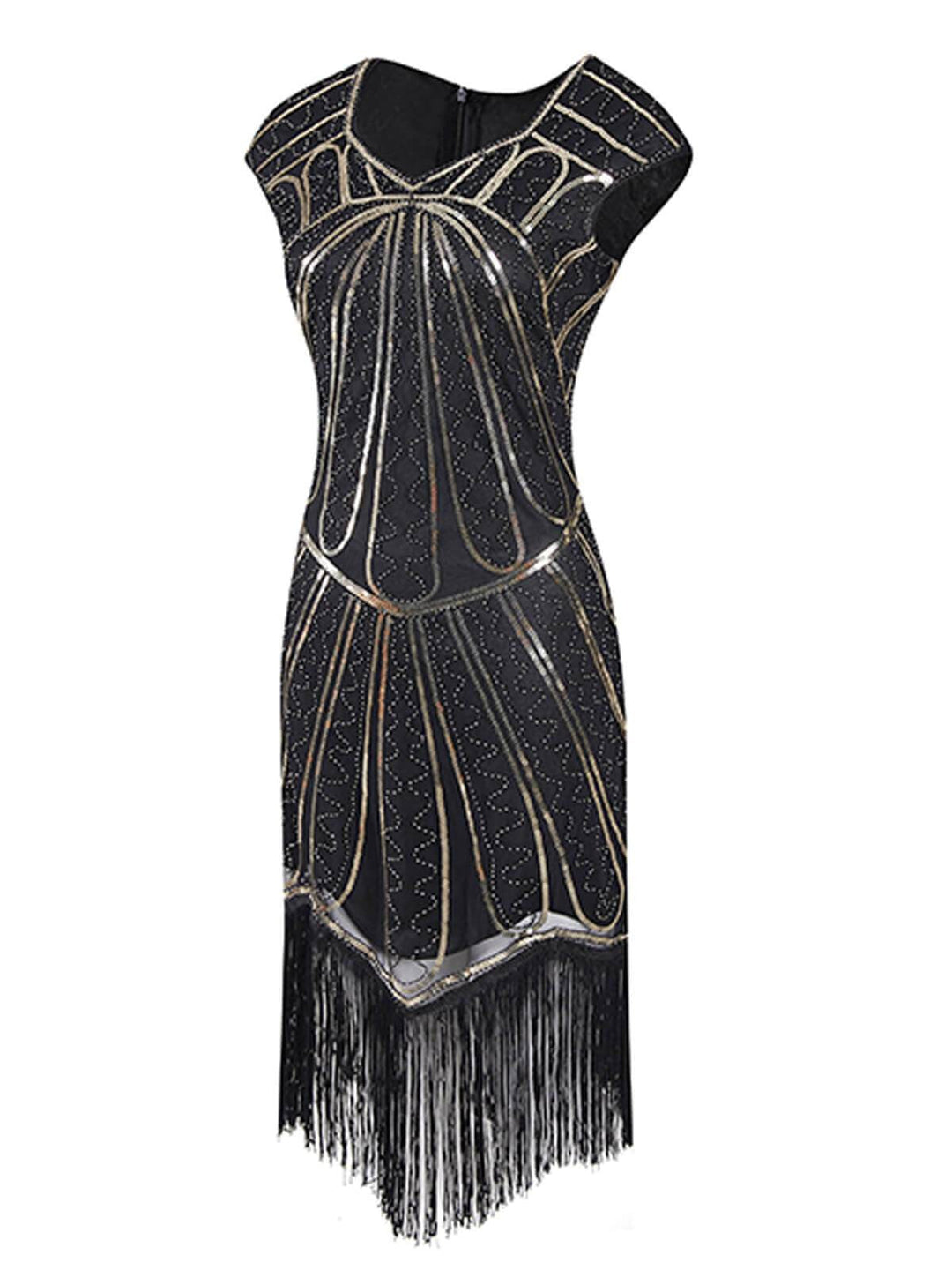 1920s Sequin Fringed Gatsby Dress — vintage elegance for the modern woman