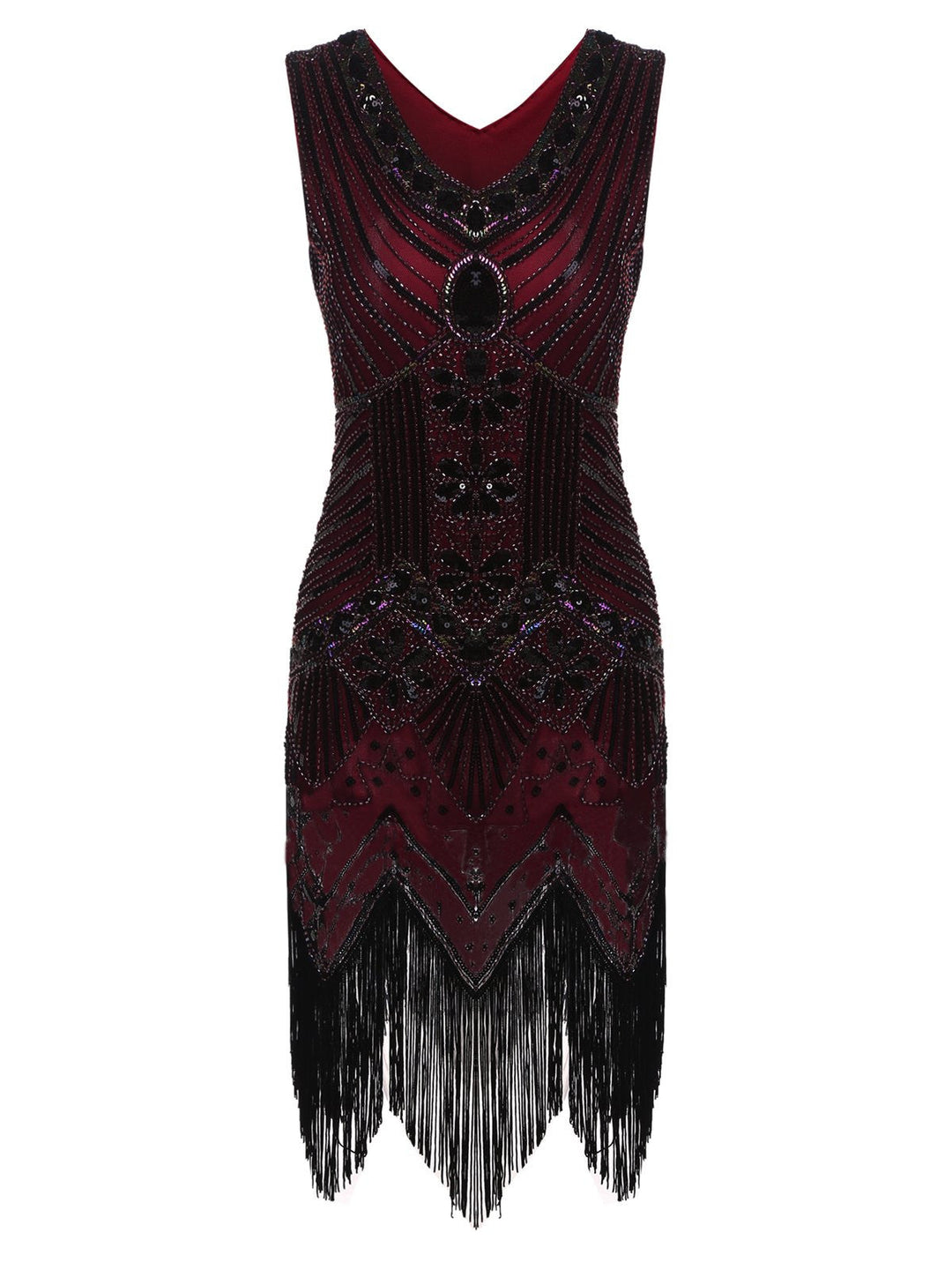 1920s Sequined Fringe Dress — a 1920s silhouette that turns sidewalks into runways