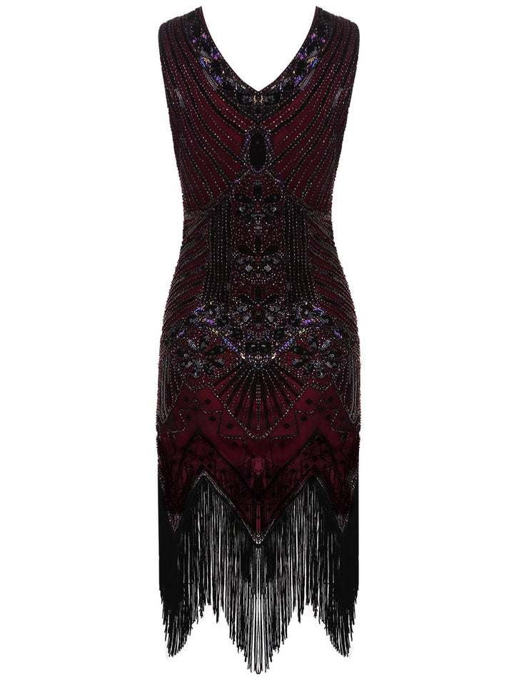 1920s Sequined Fringe Dress: where 1920s romance meets her modern spirit