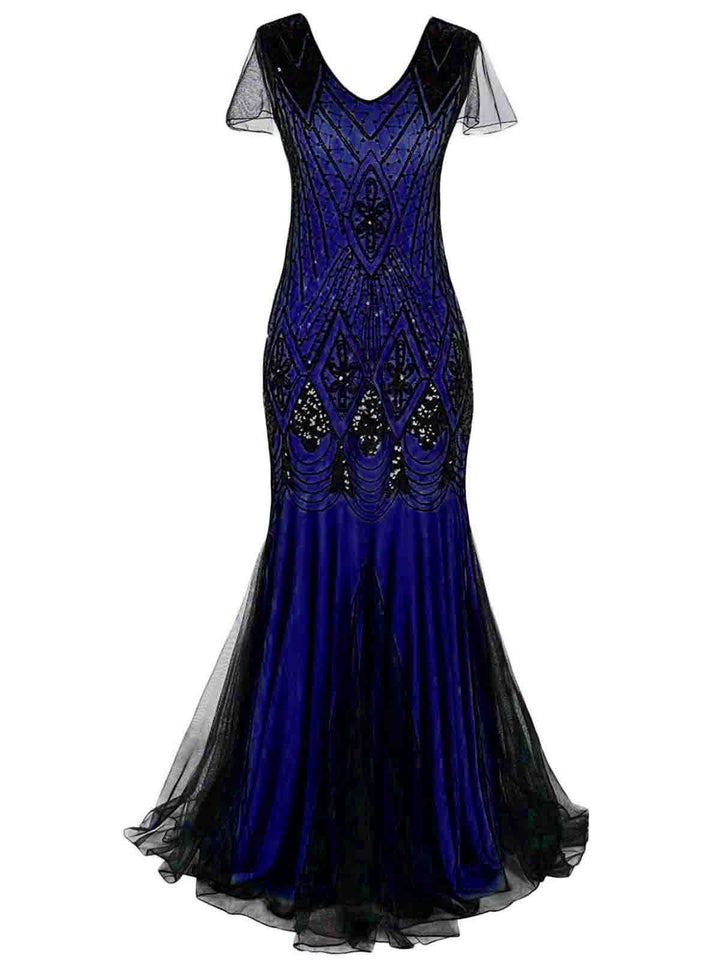 1920s Sequined Maxi Flapper Dress: timeless style reimagined