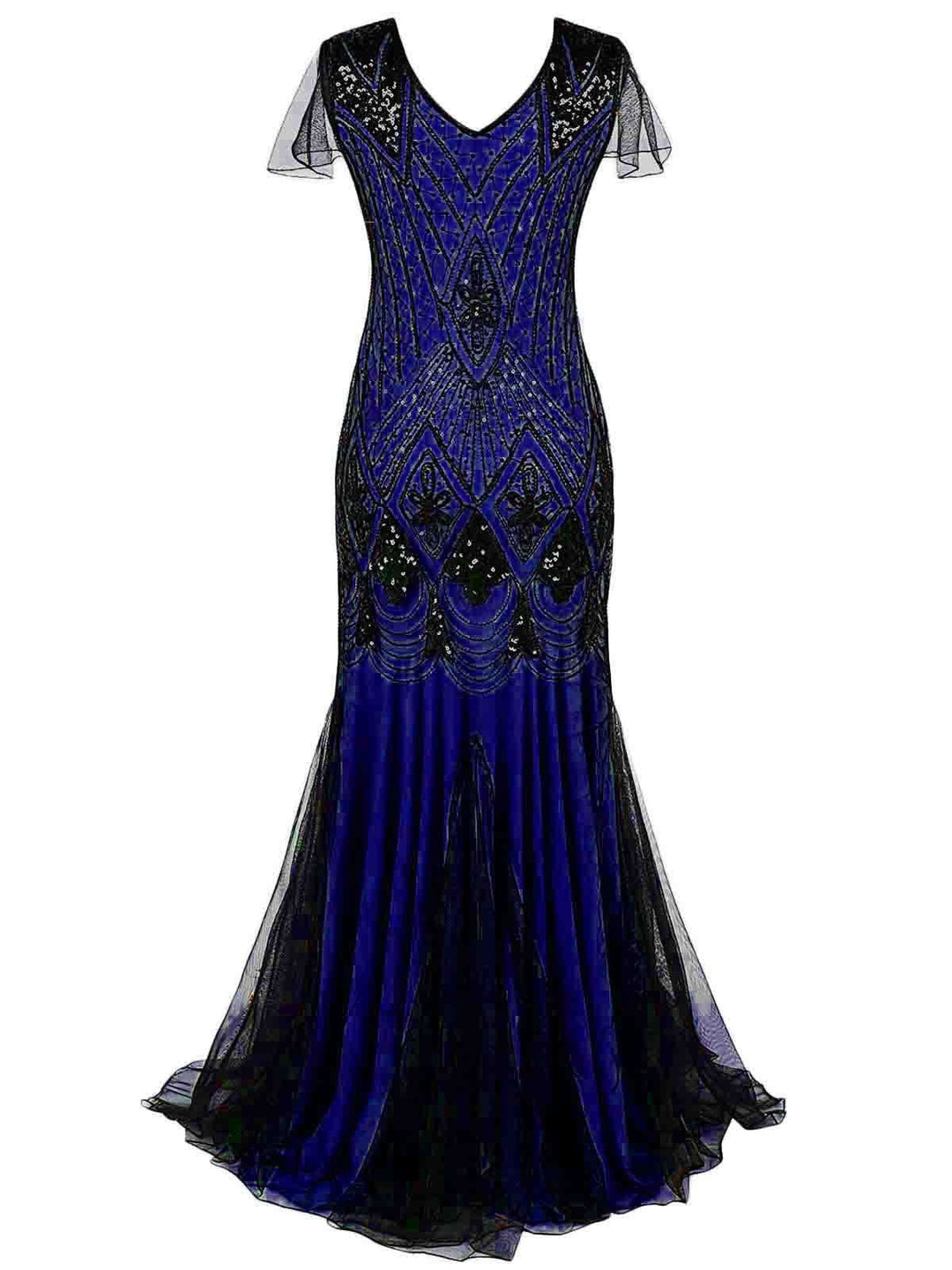This 1920s Sequined Maxi Flapper Dress whispers 1920s stories