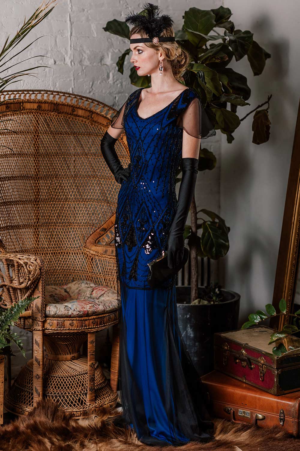 1920s Sequined Maxi Flapper Dress — 1920s elegance for the modern woman