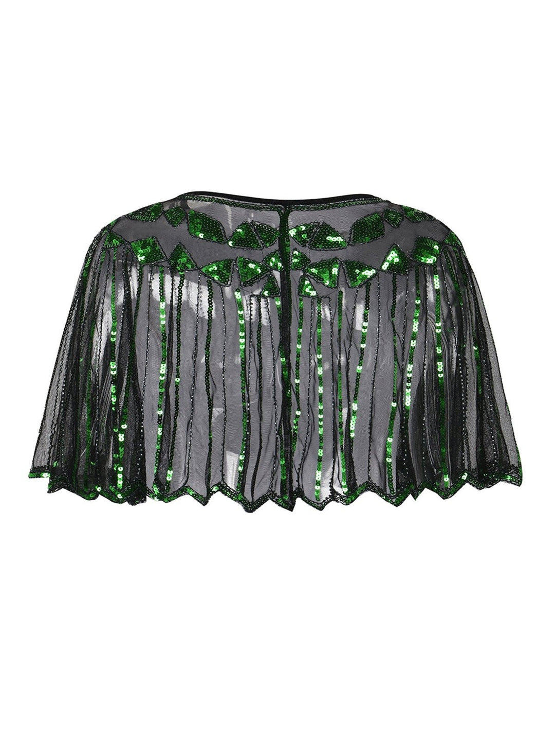 1920s Shawl Beaded Sequin Flapper Cape - vintage fashion, retro style
