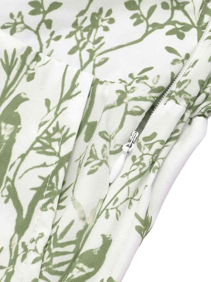2PCS 1930s Dolman Sleeve Lapel Blouse &amp; Floral Pants - vintage fashion, retro style