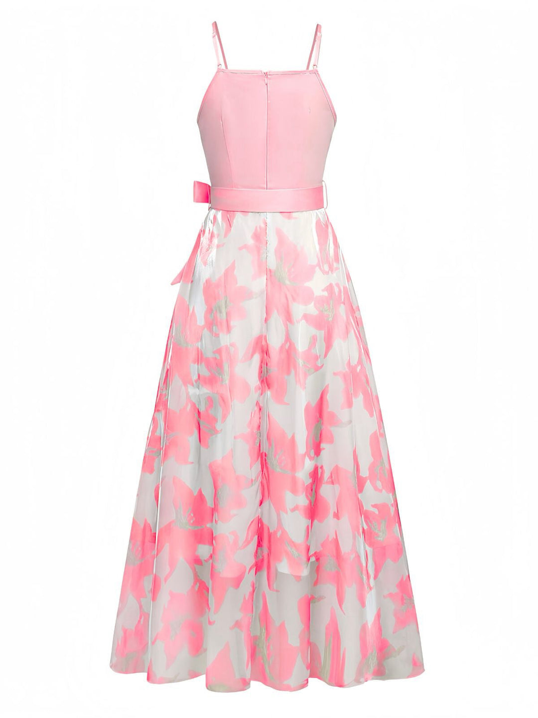 1930s Bow Organza Floral Spaghetti Straps Dress - vintage dress, retro fashion