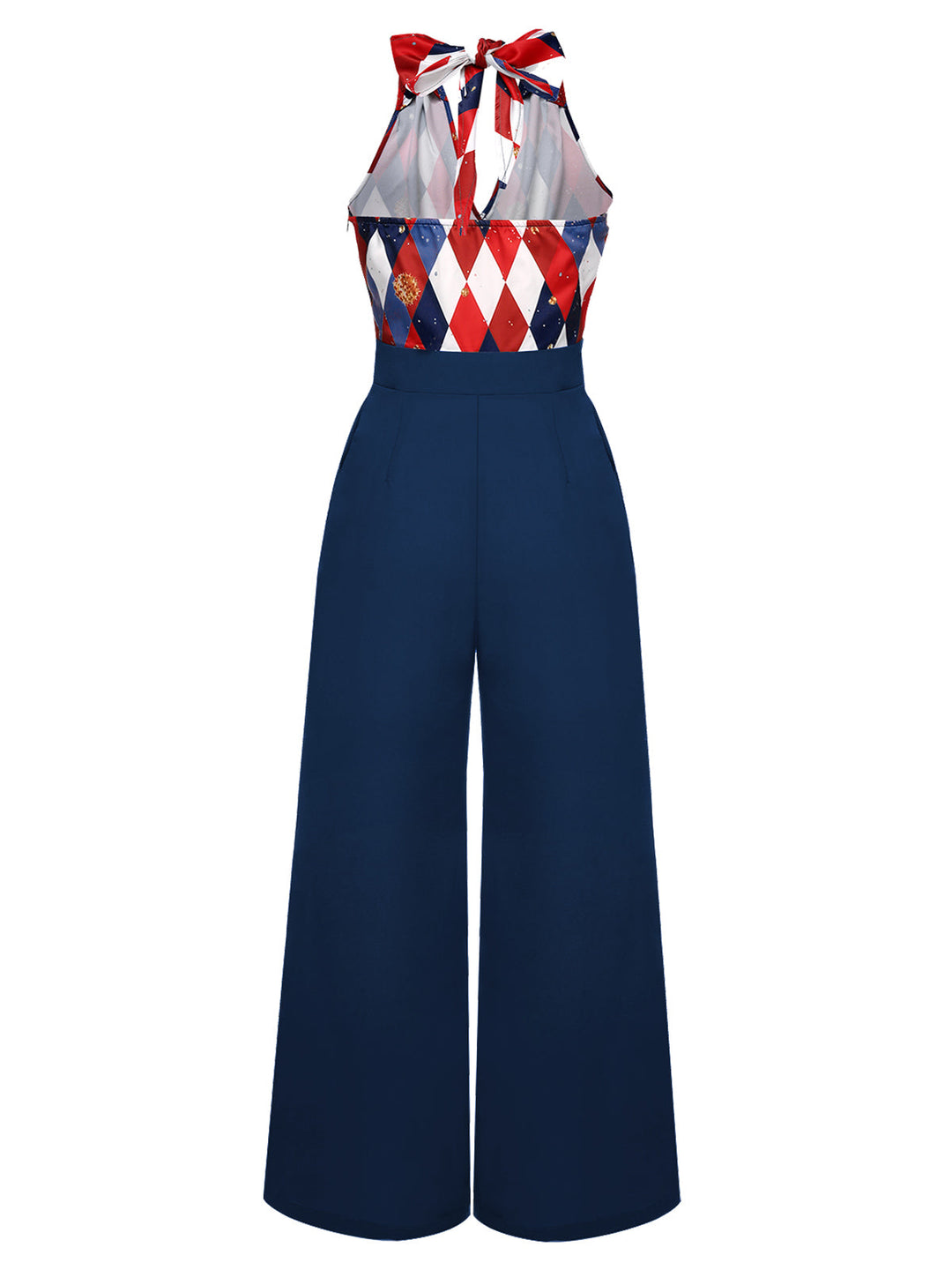 1930s Christmas Plaid Lace Patchwork Jumpsuit — vintage elegance for the modern woman