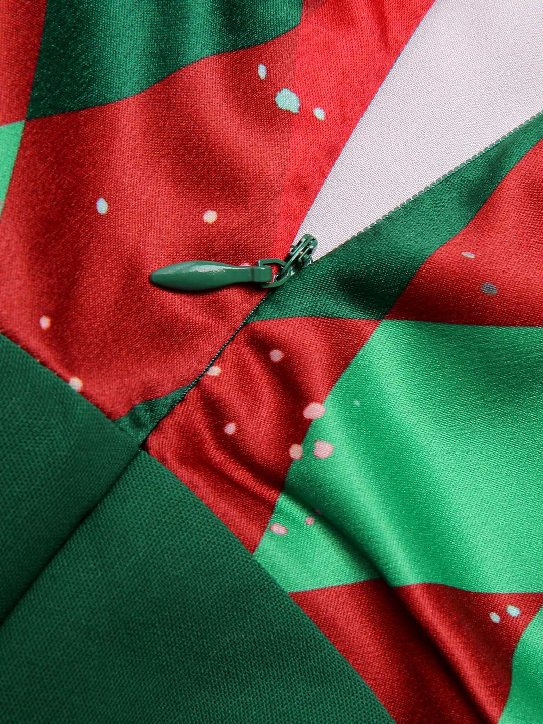 1930s Christmas Plaid Lace Patchwork Jumpsuit — vintage elegance for the modern woman