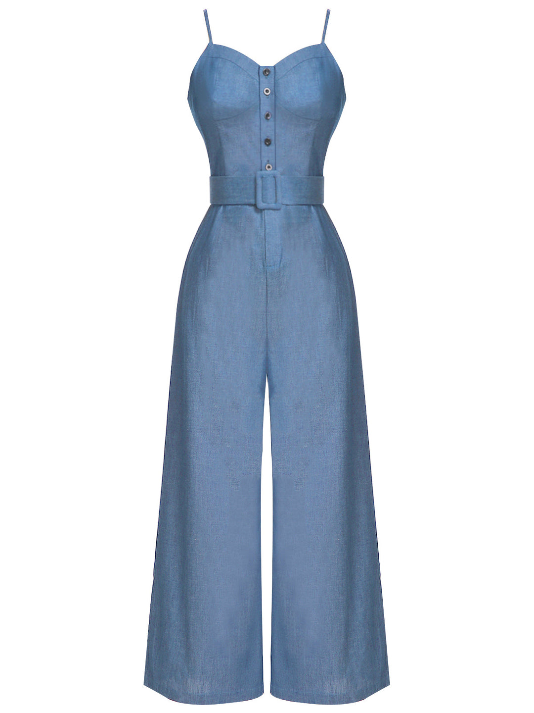 1930s Cowboy Solid Strap Jumpsuit: timeless style reimagined