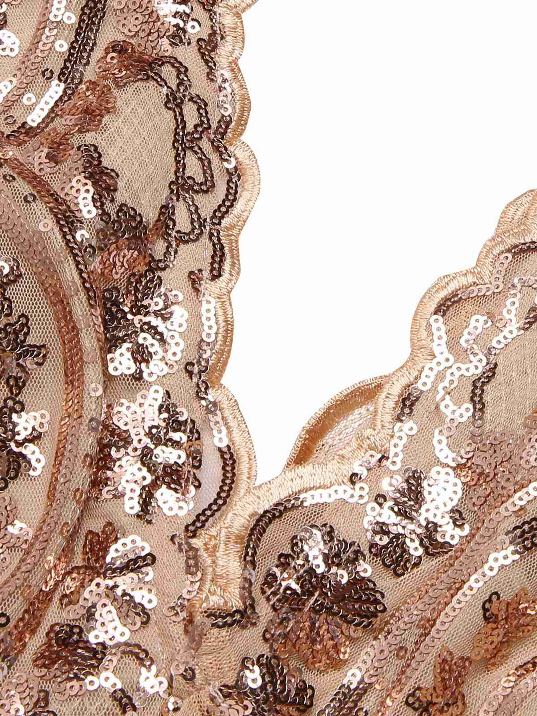 View 11: 1930s 1930s Deep V-Neck Mesh Sequined Max