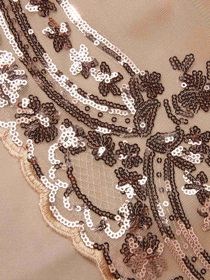 View 13: 1930s 1930s Deep V-Neck Mesh Sequined Max