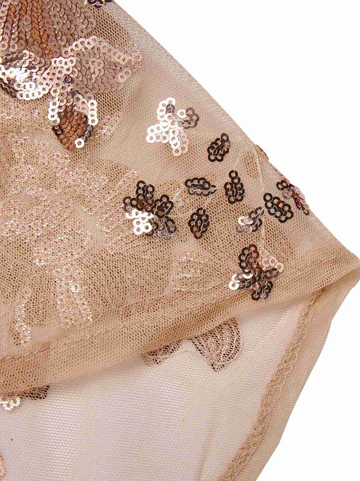 View 14: 1930s 1930s Deep V-Neck Mesh Sequined Max