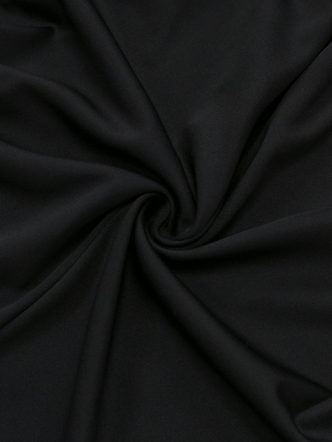 Black 1930s Bow Collar Metal Button Front Slit Dress - vintage dress, retro fashion, classic black