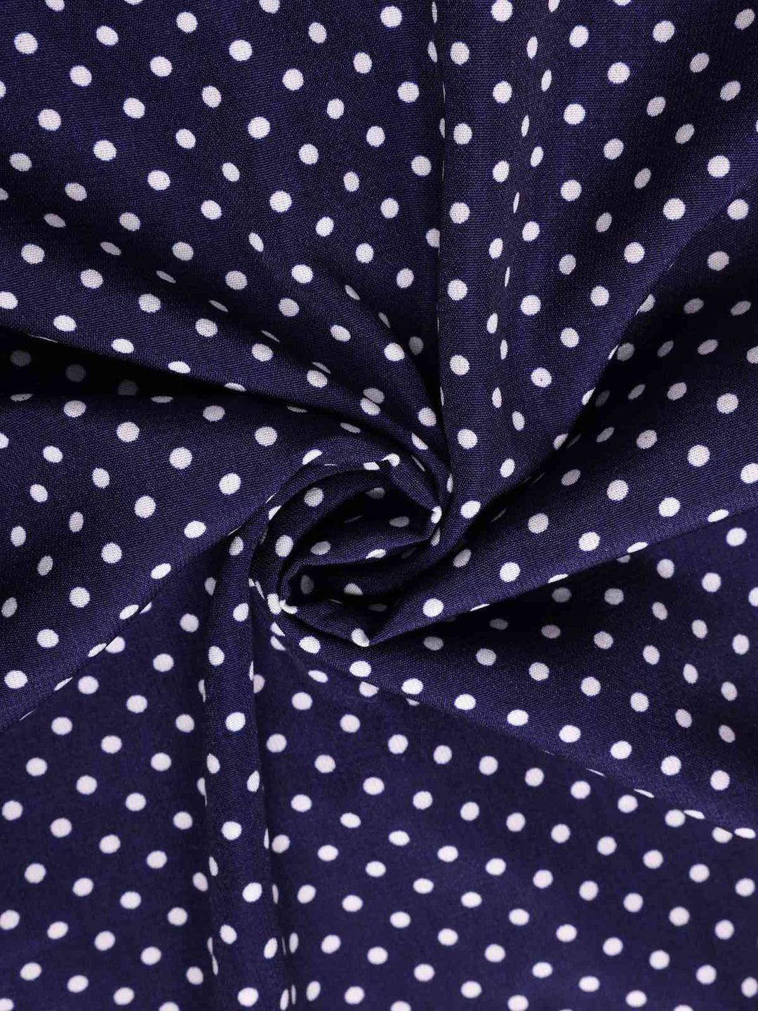 Dark Blue 1930s Polka Dot Ruffled Collar Fishtail Dress - vintage dress, retro fashion