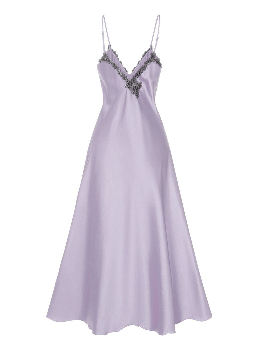 This 1930s Embroidered Faux Satin Strap Nightgown