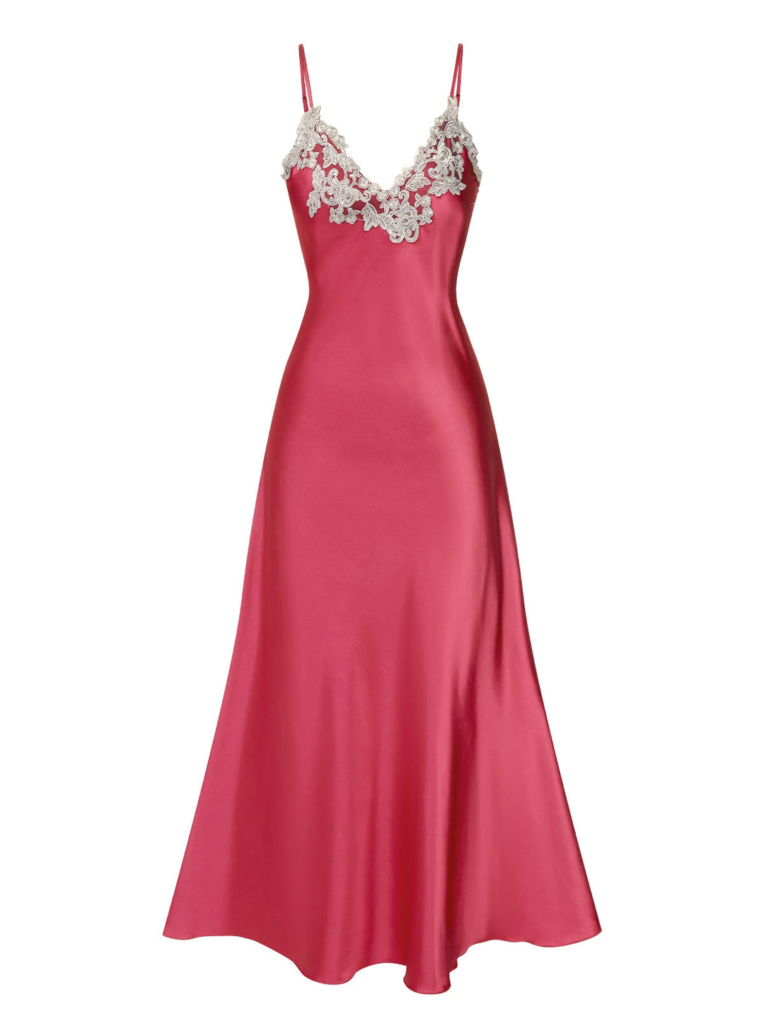 Side view: 1930s 1930s Embroidered Faux Satin Stra