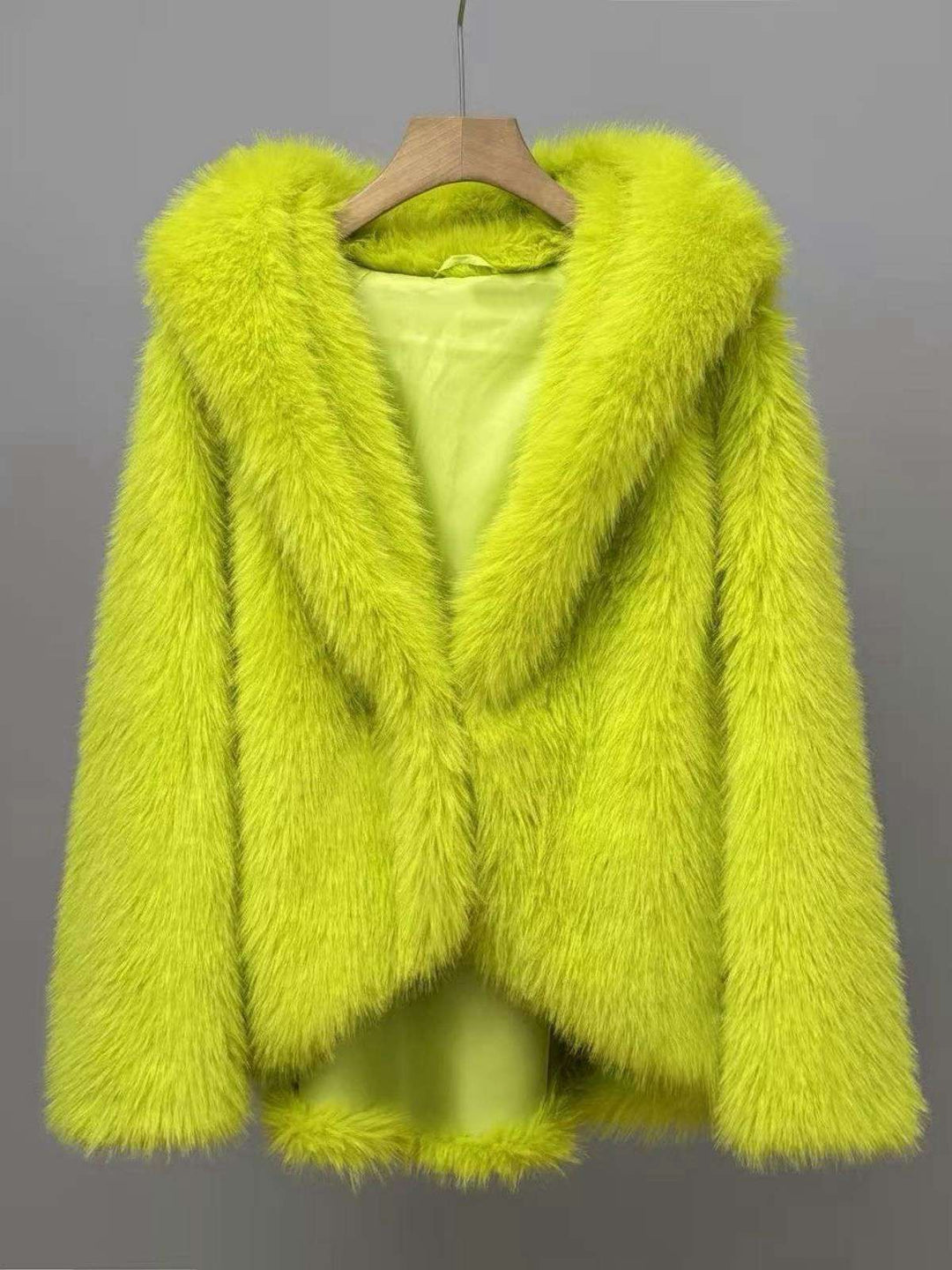 1930s Faux Fur Hooded Lapel Solid Coat - vintage fashion, retro style