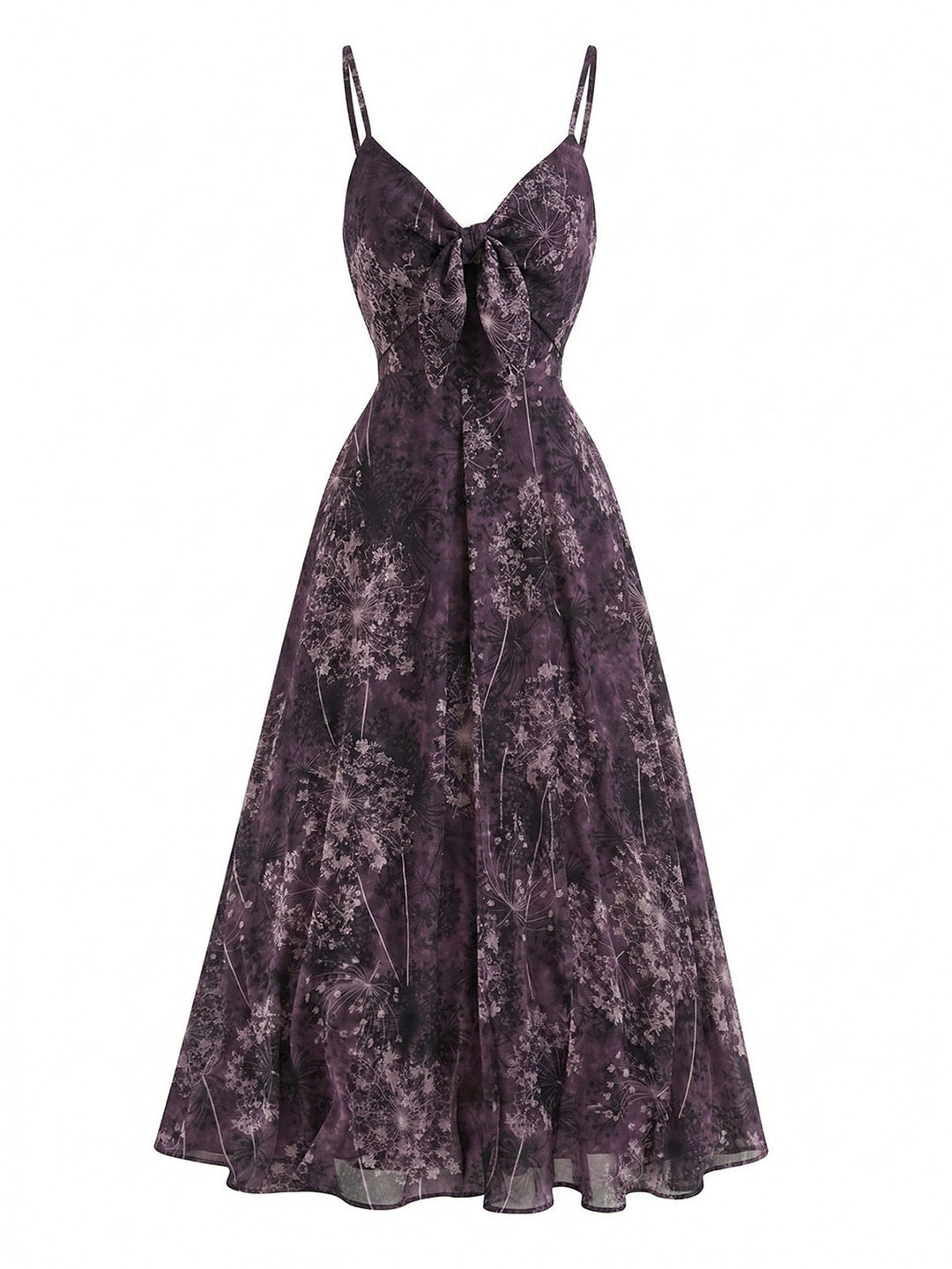 1930s Floral V-Neck Bohemian Slip Dress - vintage dress, retro fashion for women
