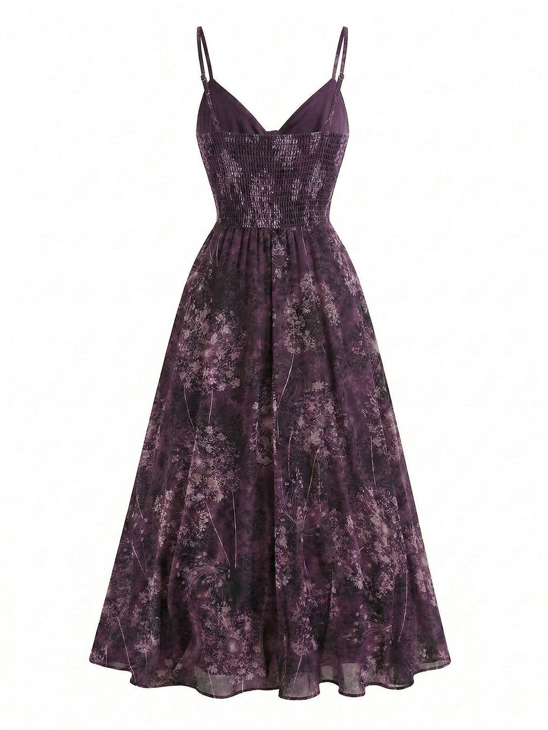 1930s Floral V-Neck Bohemian Slip Dress - vintage dress, retro fashion for women