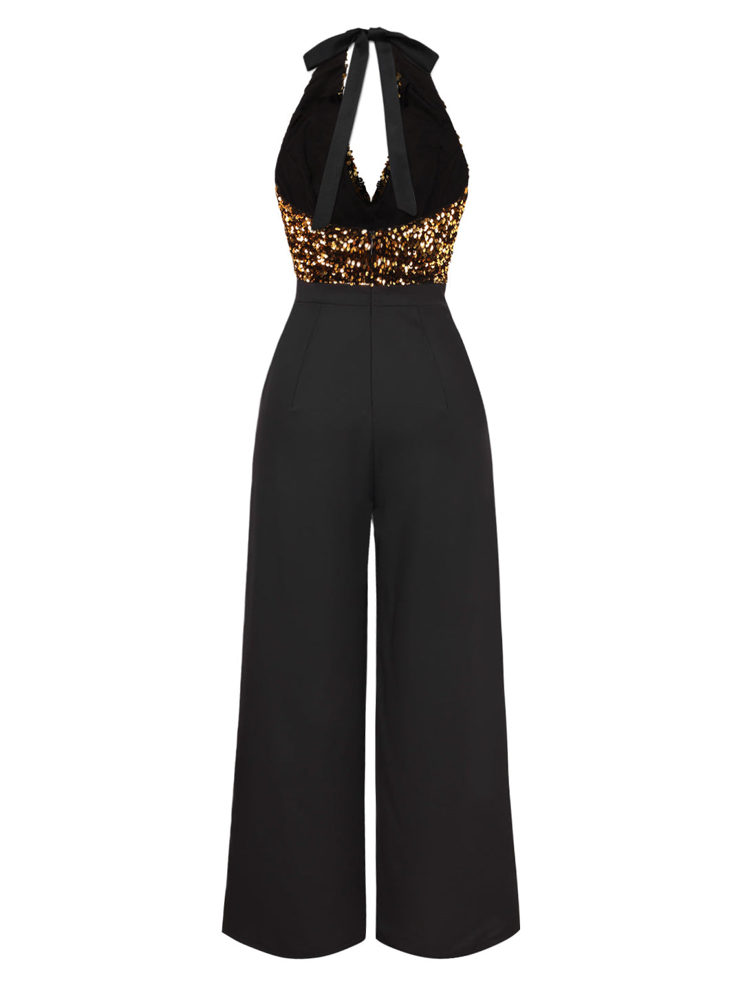 1930s Halter Neck Sequined Jumpsuit — 1930s style that transcends decades