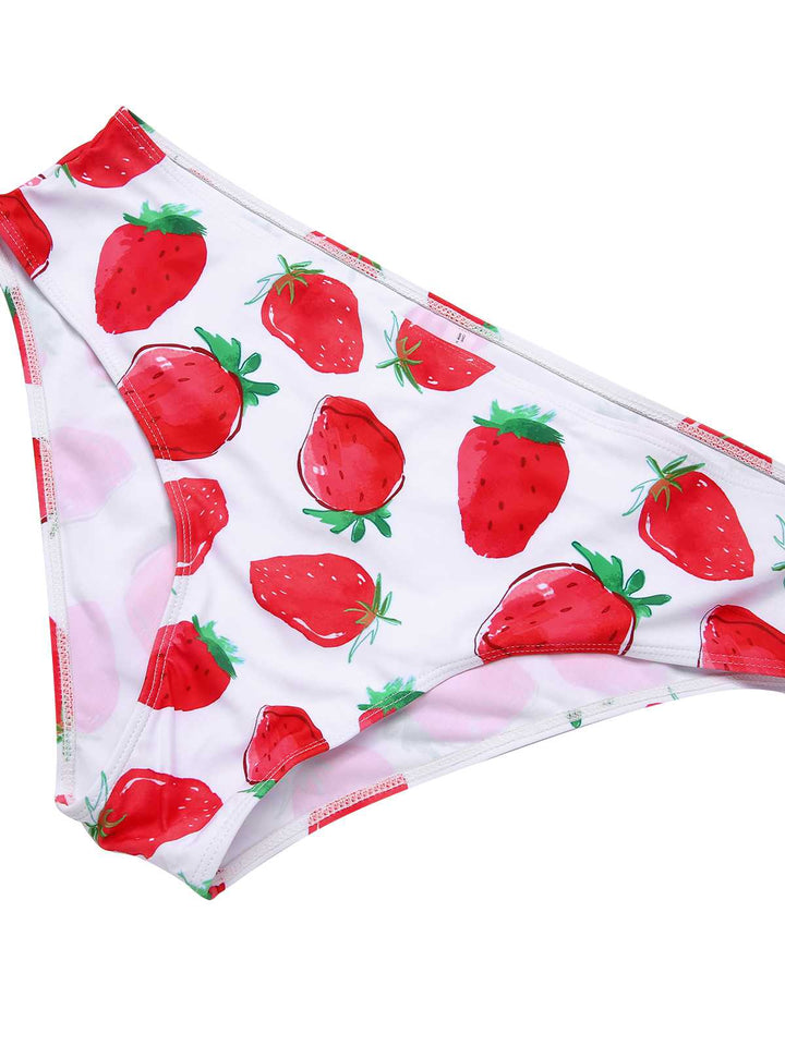 1930s Halter Strawberry Swimsuit Set - vintage swimsuit, pin-up style