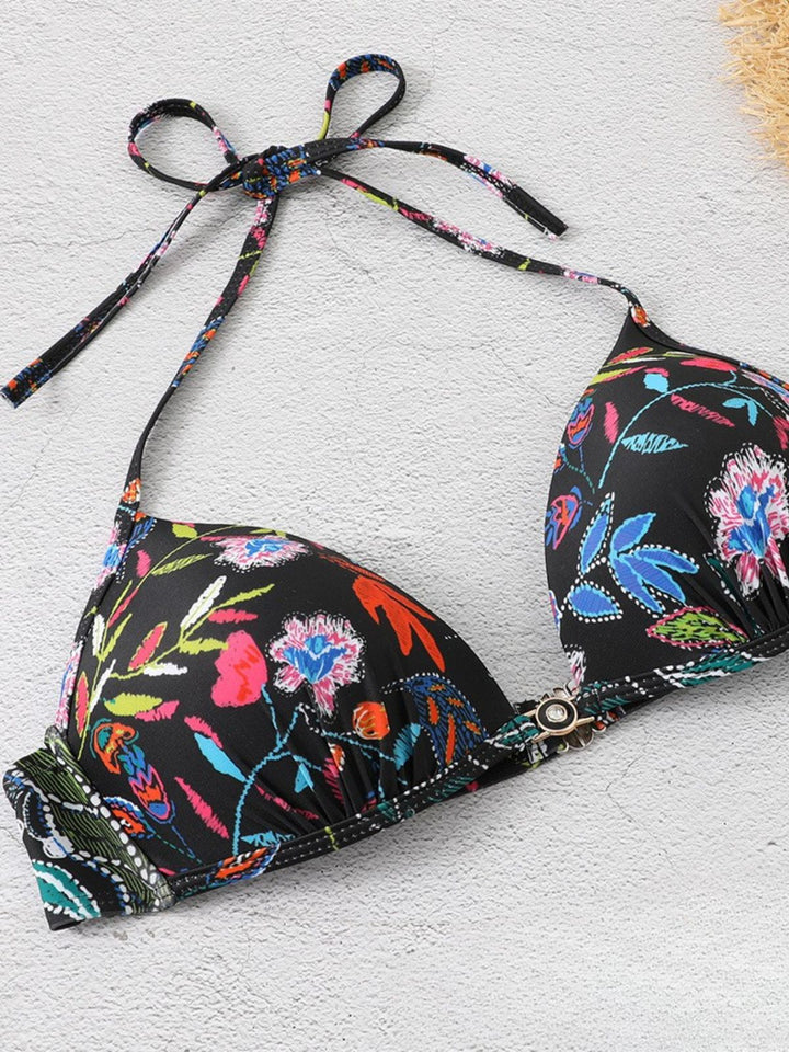 Floral Print High Waist Skirted Bikini Set, vintage skirt, retro style - perfect for women who love vintage and retro fashion