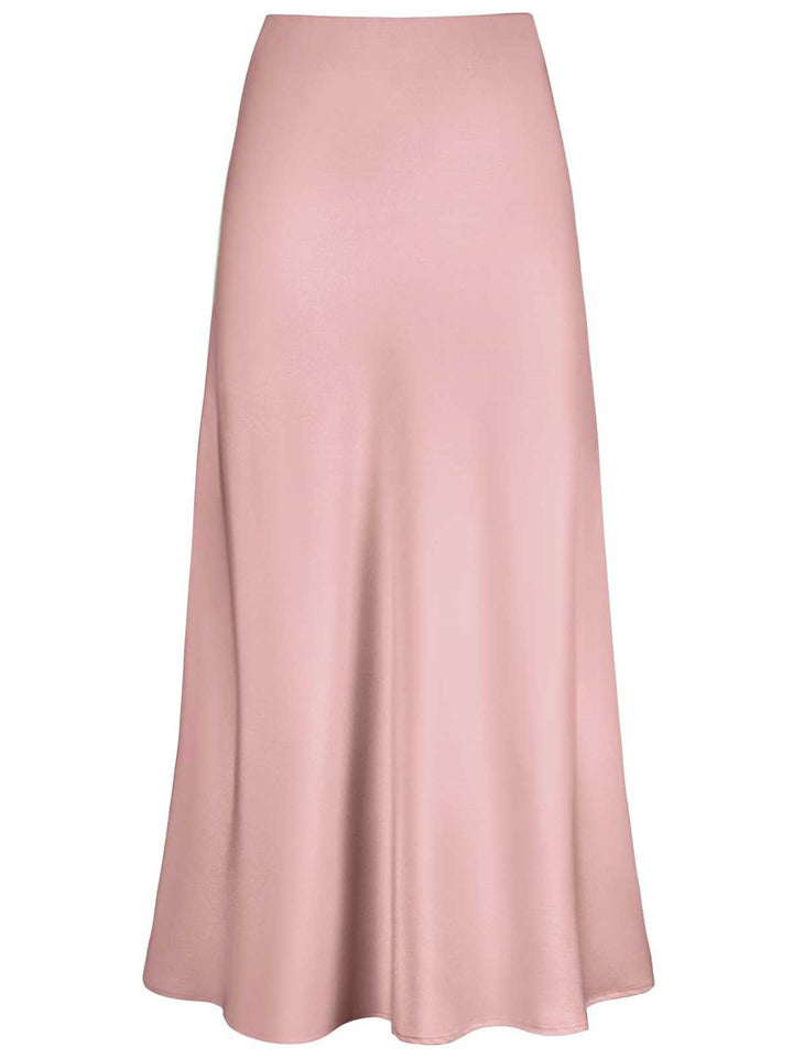 She sways in this 1930s High-Waist Satin Solid Mermaid Skirt and it&