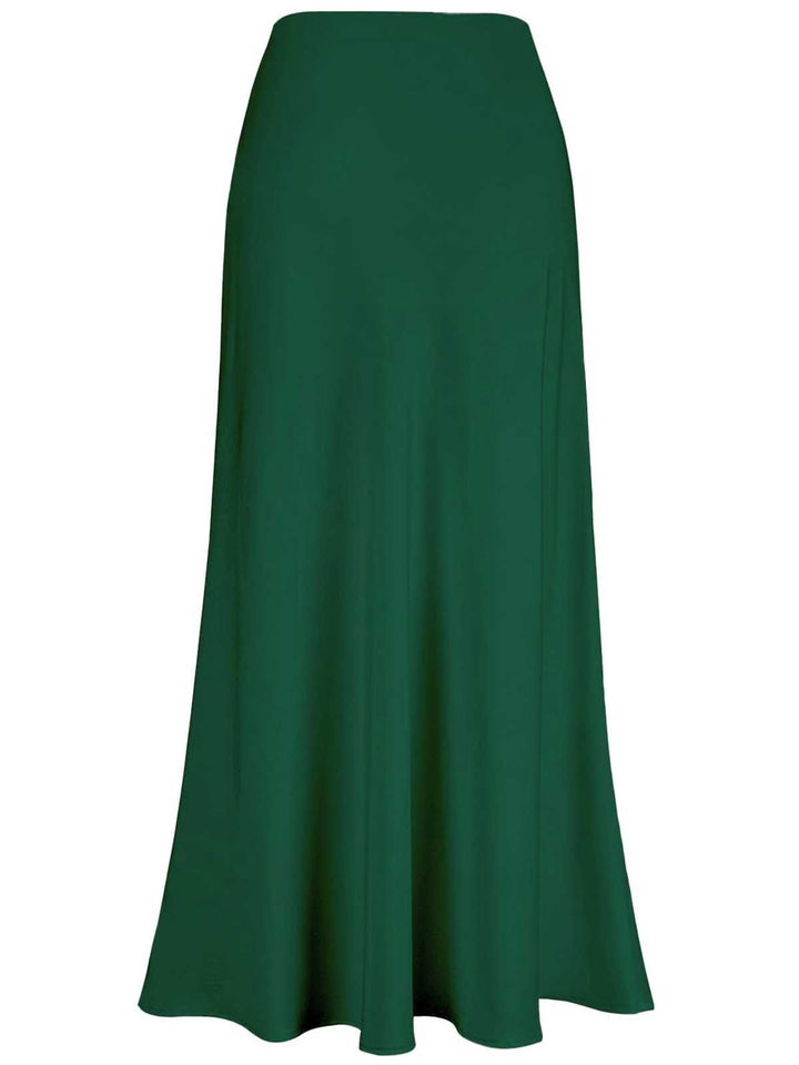 1930s High-Waist Satin Solid Mermaid Skirt — 1930s femininity that moves with her mood