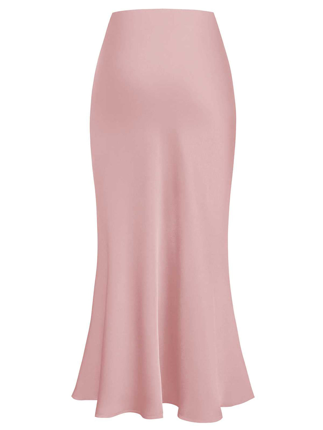 1930s High-Waist Satin Solid Mermaid Skirt: 1930s grace for the woman who dances through life