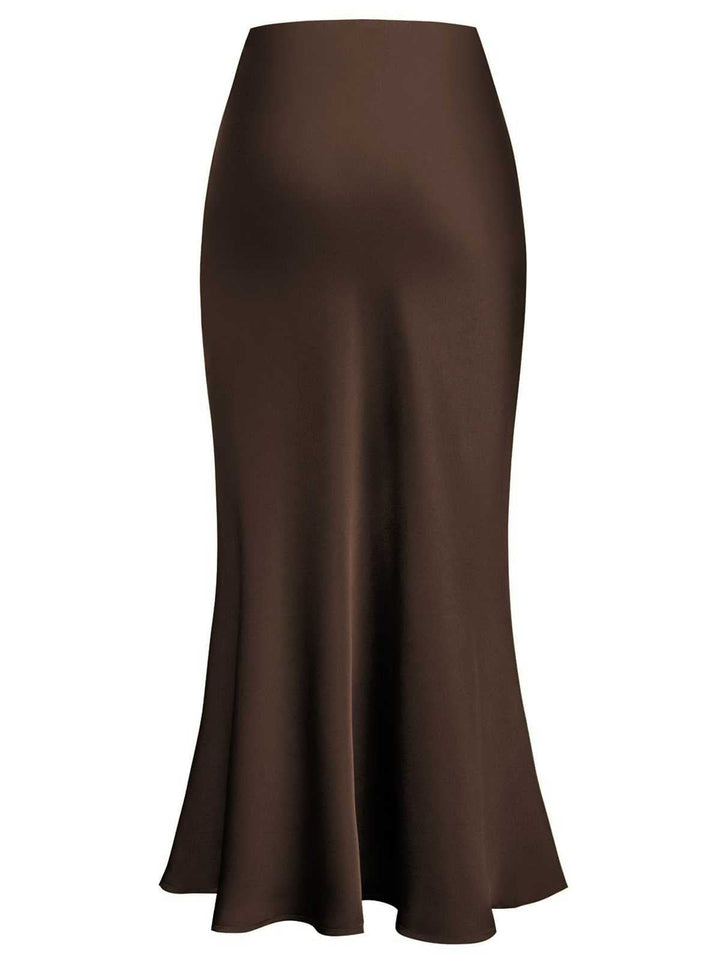 1930s High-Waist Satin Solid Mermaid Skirt — because 1930s glamour deserves an encore