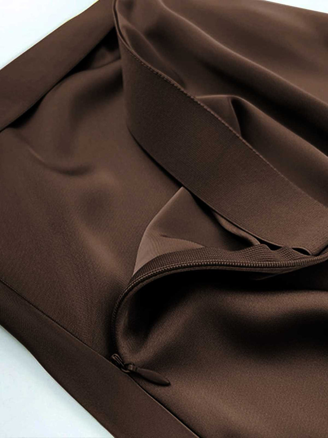1930s High-Waist Satin Solid Mermaid Skirt — 1930s femininity that moves with her mood