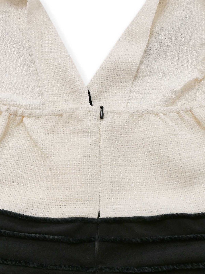 Black &amp; White 1930s Contrast Notched Collar Jumpsuit - vintage jumpsuit, retro fashion, classic black