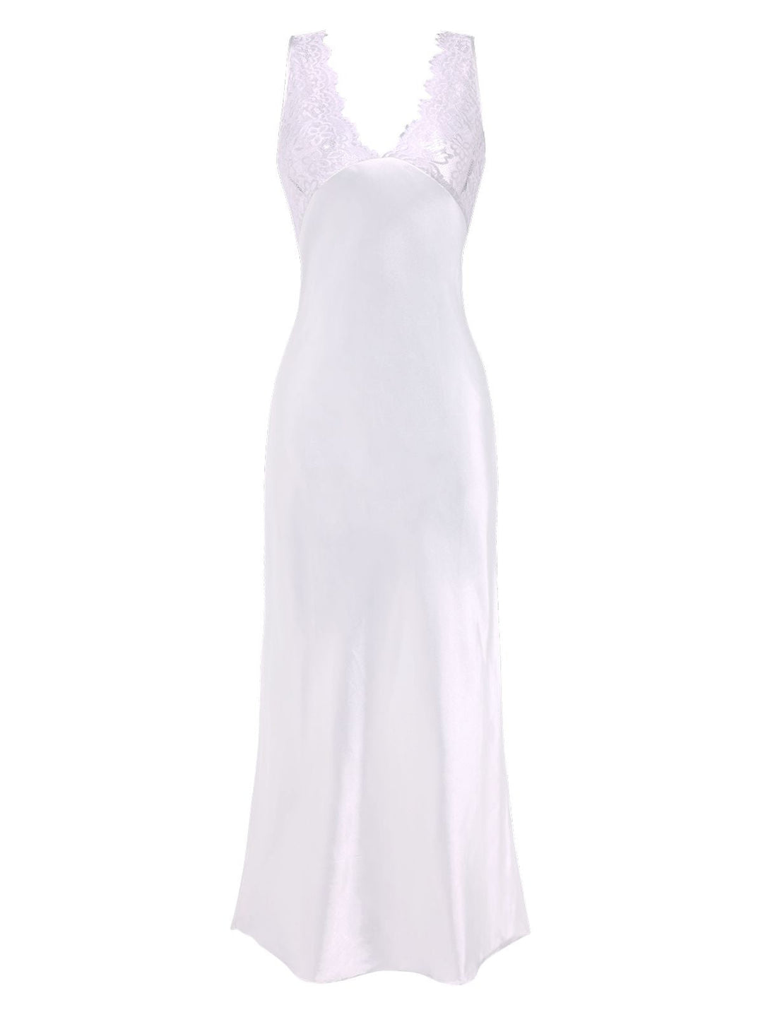 View 7: Lace Hollow Satin Patchwork V-