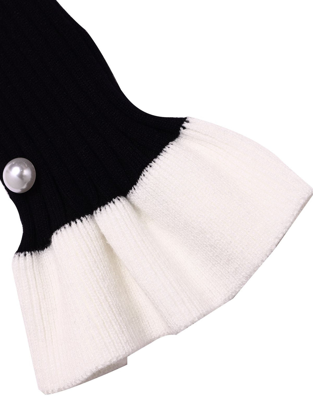 1930s Lapel Knitted Colorblock Fishtail Dress, vintage dress, retro fashion - perfect for women who love vintage and retro fashion