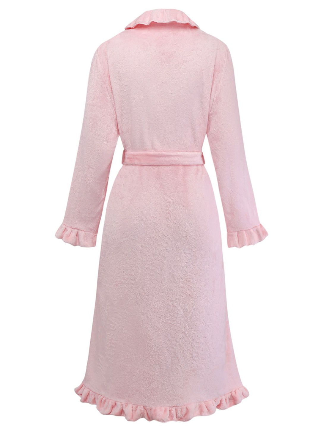 Long Sleeve Flannelette Pajama Robe - vintage fashion, retro style