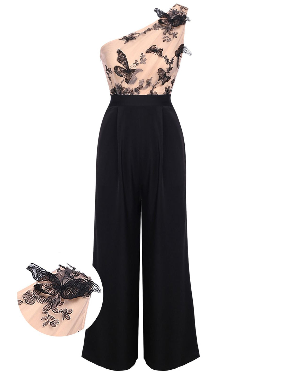 1930s Oneshoulder Lace Butterfly Jumpsuit | 1930s | vintage romper, retro jumpsuit